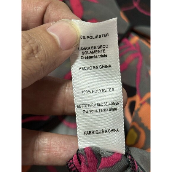 LuLaRoe Monroe Sheer Kimono Cardigan Top Open Front Floral Fringe Size L - Picture 9 of 9